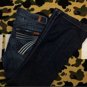🔥 7 For All Mankind DOJO White Stitch Jeans
